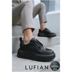 Lufian 122230013 Icy Sneaker Kadın Rahat Yüksek Eva Taban Trend Günlük Spor Ayakkabı Siyah