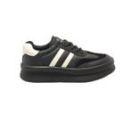 Lufian 122230019 Chrıstına Sneaker Unisex Deri Spor Ayakkabı Siyah Siyah 36