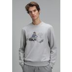 Lufian 627112030078 Açık Gri Donovan Erkek Sweatshirt