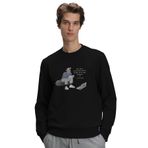 Lufian 627112030078 Siyah Donovan Erkek Sweatshirt