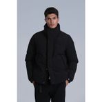Lufian Andor Kapitoneli Regular Fit Kuş Tüyü Dolgulu Dik Yaka Şişme Erkek Mont 112120225 SİYAH