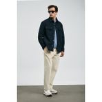Lufian Andre Erkek Örme Ceket Regular Kalıp %100 Polyester Lacivert Renkli Dokuma 112120261 - 6 Drop - 54