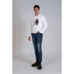 Lufian Bert Smart Jean Erkek Pantolon Slim Fit Mavi - 38 - 30