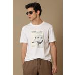 Lufian Best Beyaz Grafik Basic Erkek T-shirt