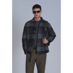 Lufian Broken Erkek Basic Gömlek Slim Fit Siyah - 3XL