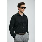 Lufian Carl Erkek Basic Gömlek Regular Fit Siyah - XS