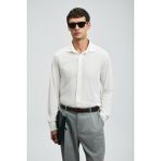 Lufian Carl Erkek Basic Gömlek Regular Fit - XL - Beyaz