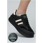 Lufian Christına Kadın Sneakers Rahat Kalın Yüksek Taban Spor Ayakkabı Siyah