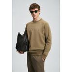 Lufian Cooper Erkek Sweatshirt Kum Uzun Kol Standart Yaka Düz Desenli Rahat Kesim - XL