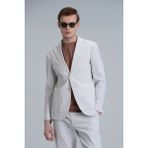 Lufian Cosby Spor Erkek Blazer Ceket Slim Fit - 46 - Bej