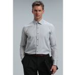 LUFIAN Danıel Erkek Basic Gömlek Slim Fit Gri