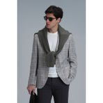Lufian Dany Spor Erkek Blazer Ceket Slim Fit Gri - 46