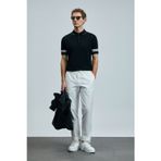 Lufian Erkek Kısa Kol Polo Yaka Minimalist Kazak - Günlük Stil