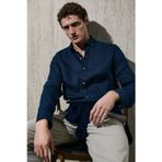 Lufian Erkek Pitaya Comfort Fit Keten Gömlek 111010654 Lacivert