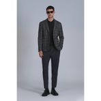 LUFİAN Erkek Regular Fit Pantolon, Antrasit, 52 Beden