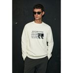 Lufian Erkek Shadow Kırık Beyaz Sweatshirt 112030174