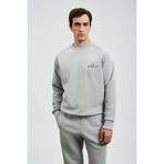 Lufian Erkek Sıgma Sweatshirt 112030186 Açık gri