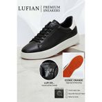 Lufian Erkek Siyah/Beyaz Hakiki Deri Sneaker - Günlük Spor Ayakkabı