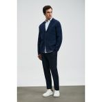 Lufian Erkek Slim Fit Chino Pantolon 112190329 Viskon Kumaşla Casual Stil Lacivert - 56