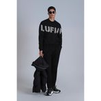 LUFİAN Erkek Slim Fit Yüksek Bel Eşofman Altı, Siyah, XXL