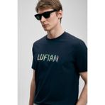 Lufian Erkek Surge Modern Grafik T-Shirt 111020317 Lacivert - XL