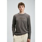 Lufian Erkek Uzun Kol T-Shirt Açık Kahverengi Günlük Tarz %76 Pamuk S Beden