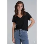 Lufian Florans Kadın %100 Pamuk T-Shirt Siyah - XS