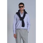 Lufian Frederik Erkek Basic Gömlek Slim Fit Açık Mavi - XL