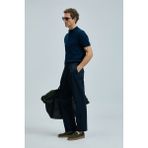 Lufian Fredıco Smart Erkek Chino Pantolon Comfort Pileli - Lacivert - 46