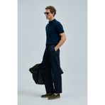 Lufian Fredıco Smart Erkek Chino Pantolon Comfort Pileli Lacivert