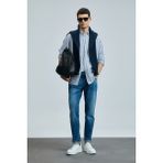 Lufian Gerardo Smart Jean Erkek Pantolon Regular Fit Mavi - 36 - 30