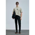 LUFIAN Helix Slim Fit Bej T-Shirt, S, 111020245, BEIGE, Erkek