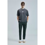 Lufian Helix Slim Fit Erkek Koyu Gri T-shirt (111020245)