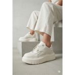 Lufian Icy Kadın Sneaker Rahat Komfort Yüksek Taban Günlük Spor Ayakkabı Kırık Beyaz