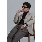 Lufian Jak Spor Erkek Blazer Ceket Slim Fit - 50 - Bej