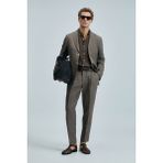 Lufian Jaques Spor Erkek Blazer Ceket Slim Fit - Kahverengi - 46