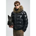 Lufian Jeam 112120240 Siyah Kaz Tüyü Erkek Mont