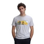LUFIAN June Modern Grafik T-Shirt Pamuk Karışımlı Rengi, XL, 111020192, Taş, Erkek