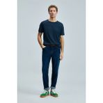 Lufian Junya Erkek Basic Tişört Lacivert - Navy - XS
