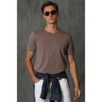 Lufian Junya Erkek Basic Tişört - Toprak - 2XL