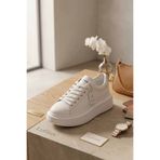 Lufian Kadın Beyaz Yüksek Platform Tabanlı Hafif ve Konforlu Casual Sneaker Spor Ayakkabı