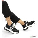 Lufıan Kadın Hakiki Deri Kalın Taban Mevsimlik Sneaker Spor Ayakkabı L5ZY/S30032 - Siyah