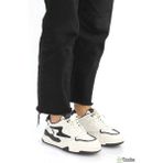 Lufian Kadın Hakiki Deri Mevsimlik Kalın Taban Sneaker Spor Ayakkabı 5KZ/S30051 - Krem - Siyah