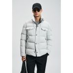 Lufian Kapitoneli Comfort Fit Dik Yaka Şişme Mont Erkek Mont 112120258 - 52 - Açık Gri