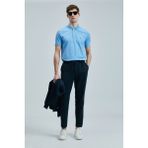 Lufian Laon Smart Erkek Polo Tişört - Mavi - 4XL