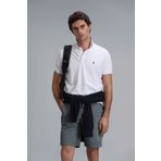 Lufian Laon Smart Erkek Polo Tişört Slim Fit Beyaz