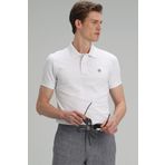 Lufian Laon Spor Polo Beyaz Erkek T-Shirt