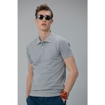 Lufian Laon Spor Polo Gri Erkek T-Shirt