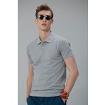 Lufian Laon Spor Polo Koyu Gri Erkek T-shirt