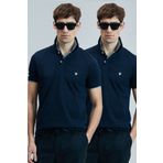 Lufian Logolu Pamuklu Comfort Fit Düğmeli Polo Yaka 2'li T Shirt Erkek T Shirt 111040206s2